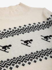 The Little Tailor Kids Slim Fit Ski Design Knitted Christmas Jumper - Image 8 of 8