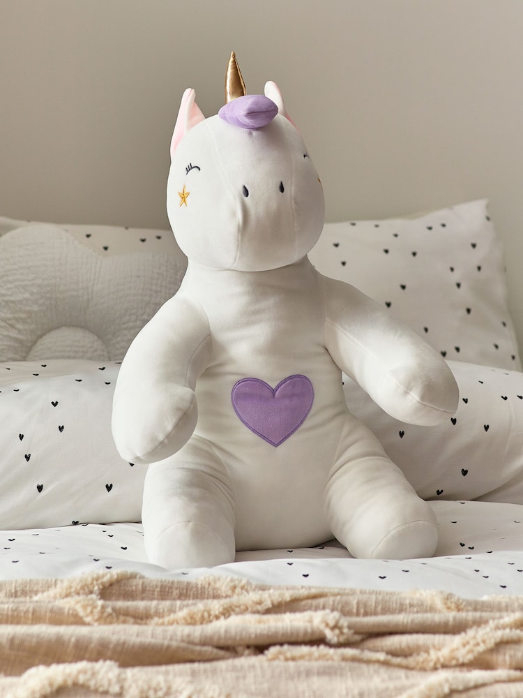 White Unicorn Extra Large Super Soft Squidge Toy Cushion - Image 2 of 4 White Unicorn Extra Large Super Soft Squidge Toy Cushion - Image 2 of 4