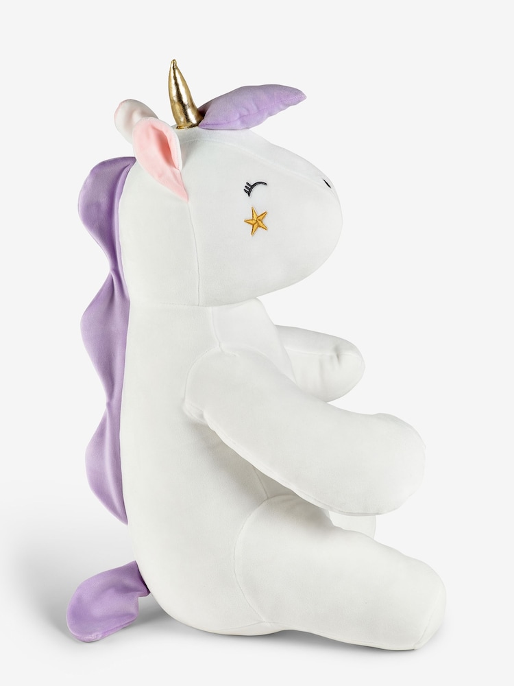 White Unicorn Extra Large Super Soft Squidge Toy Cushion - Image 4 of 4 White Unicorn Extra Large Super Soft Squidge Toy Cushion - Image 4 of 4