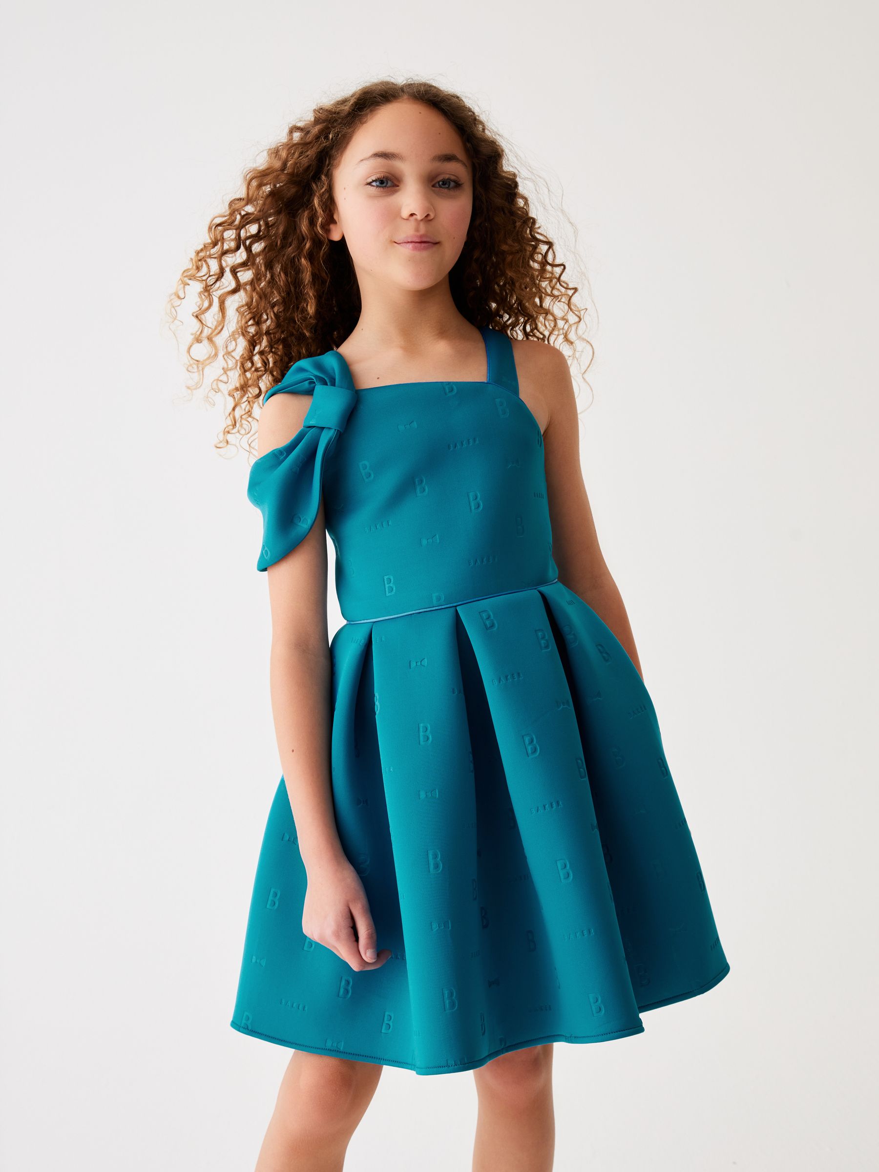 Buy Baker by Ted Baker Bow Shoulder Embossed Scuba Dress from Next Luxembourg