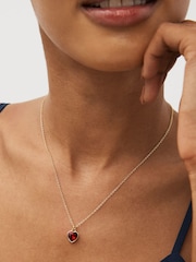 Gold Tone Heart Birthstone Necklace - Image 2 of 5