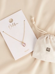 Gold Tone Heart Birthstone Necklace - Image 5 of 5