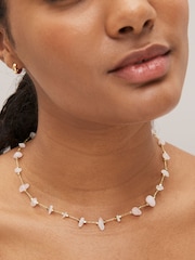 Gold/Silver Plated Semi Precious Stone Chipping Necklace - Image 1 of 1