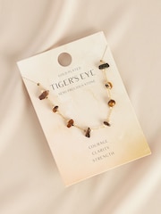 Gold/Silver Plated Semi Precious Stone Chipping Necklace - Image 4 of 4