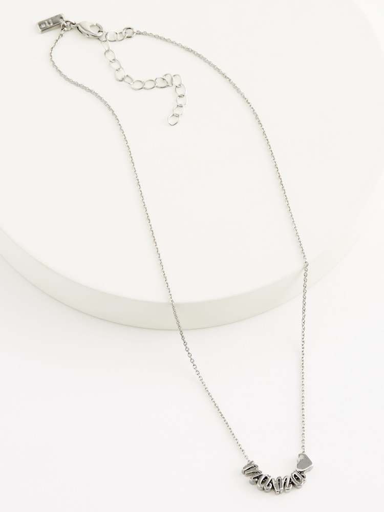 Silver Tone Mama Necklace - Image 1 of 4