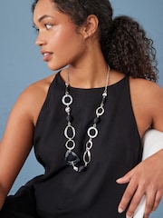Silver Tone Resin Long Rope Necklace - Image 2 of 6