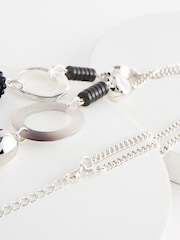 Silver Tone Resin Long Rope Necklace - Image 6 of 6