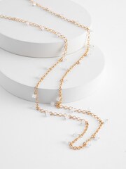 Gold Tone Bead Drop Belly Chain/Necklace Made with Recycled Metal - Image 3 of 4