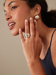 Gold/Silver Tone Chunky Ring - Image 1 of 5