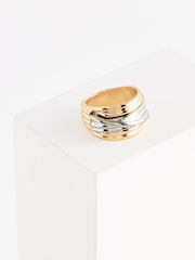 Gold/Silver Tone Chunky Ring - Image 5 of 5