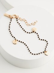 Gold Tone Beaded Disc Anklet - Image 3 of 4