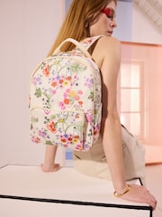 Cath Kidston Ecru Floral Miffy Compact Backpack - Image 1 of 8