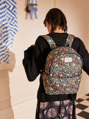 Cath Kidston Black Ditsy Floral Compact Backpack - Image 3 of 9
