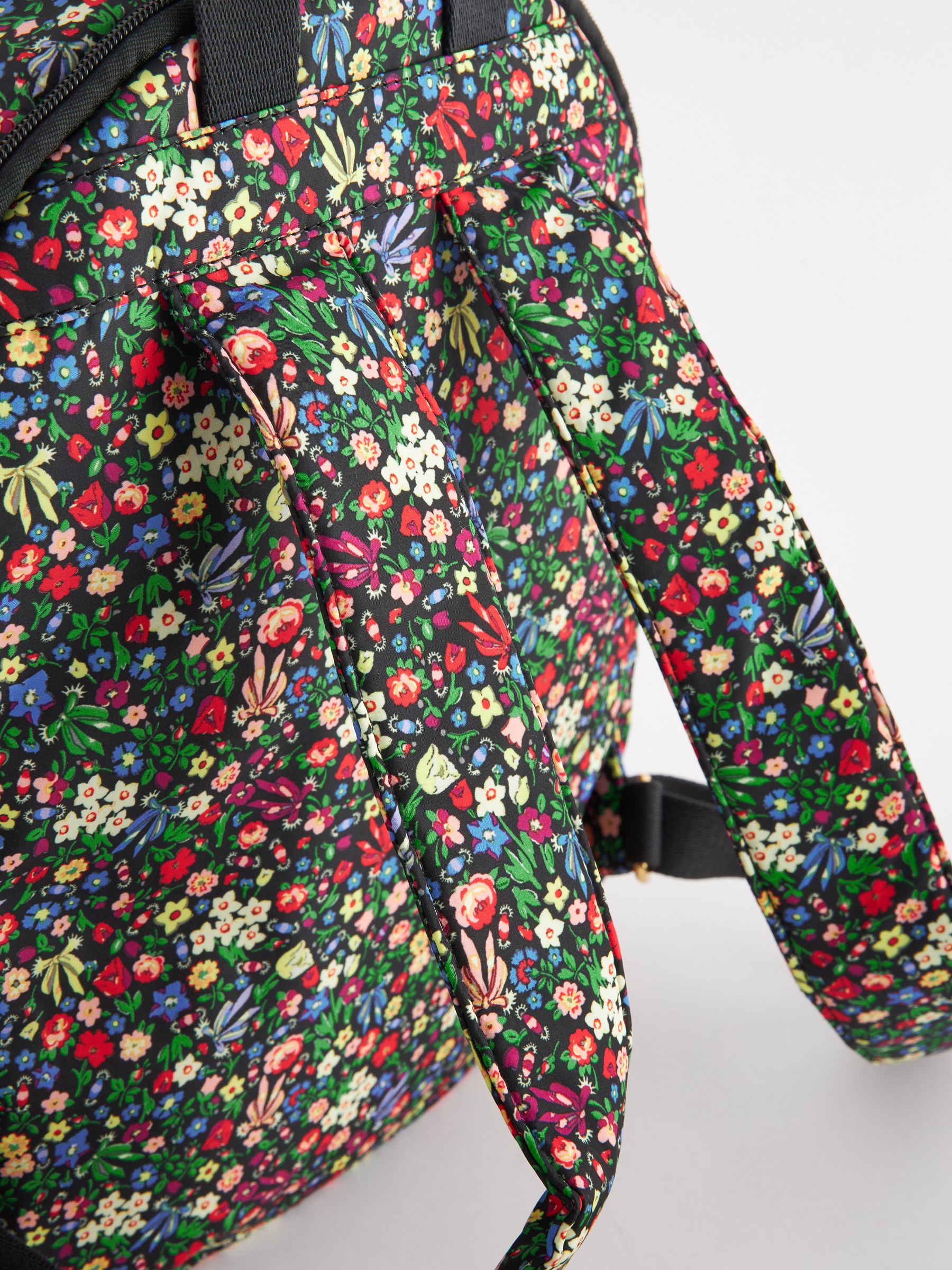 Cath Kidston Black Ditsy Floral Compact Backpack