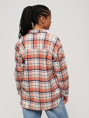 SUPERDRY White Check Flannel Overshirt - Image 2 of 6