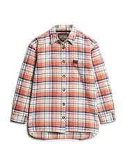 SUPERDRY White Check Flannel Overshirt - Image 4 of 6