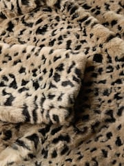 Superdry Cheetah Vintage Long Faux Fur Coat - Image 6 of 6