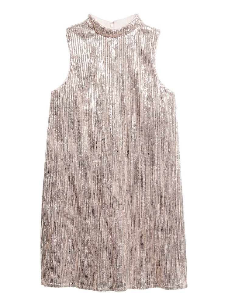 Superdry Gold Sequin A Line Mini Dress - Image 4 of 4