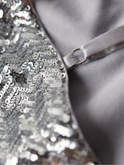 Superdry Silver Fringe Cami Mini Dress - Image 5 of 7