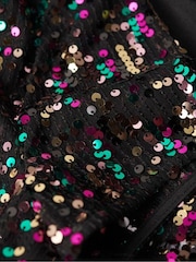 Superdry Silver Vintage Sequin T-Shirt Dress - Image 5 of 5