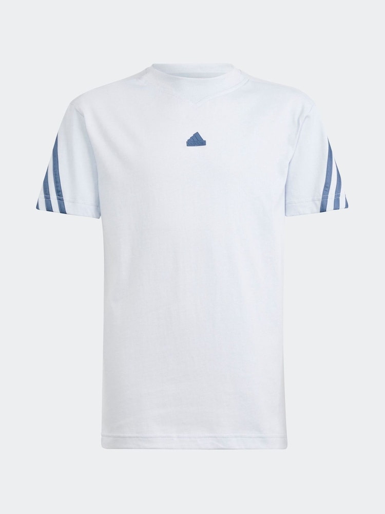 adidas White Chrome Sportswear Future Icons 3-Stripes T-Shirt - Image 1 of 5 adidas White Chrome Sportswear Future Icons 3-Stripes T-Shirt - Image 1 of 5