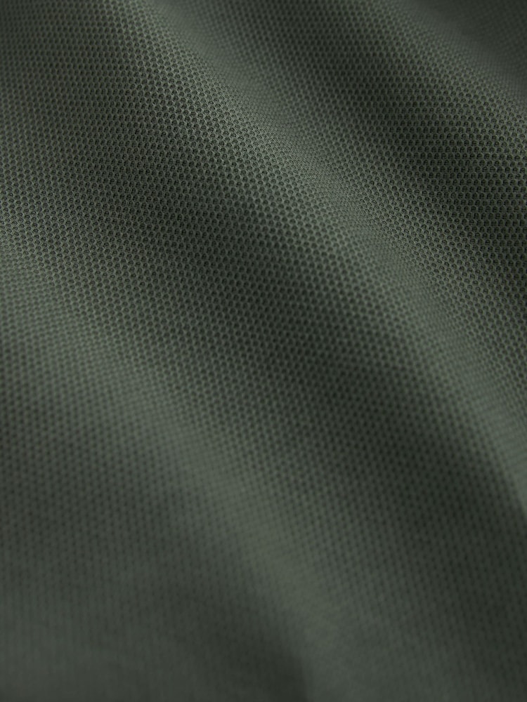 Green Slim Fit Textured Belted Trousers - Image 9 of 9