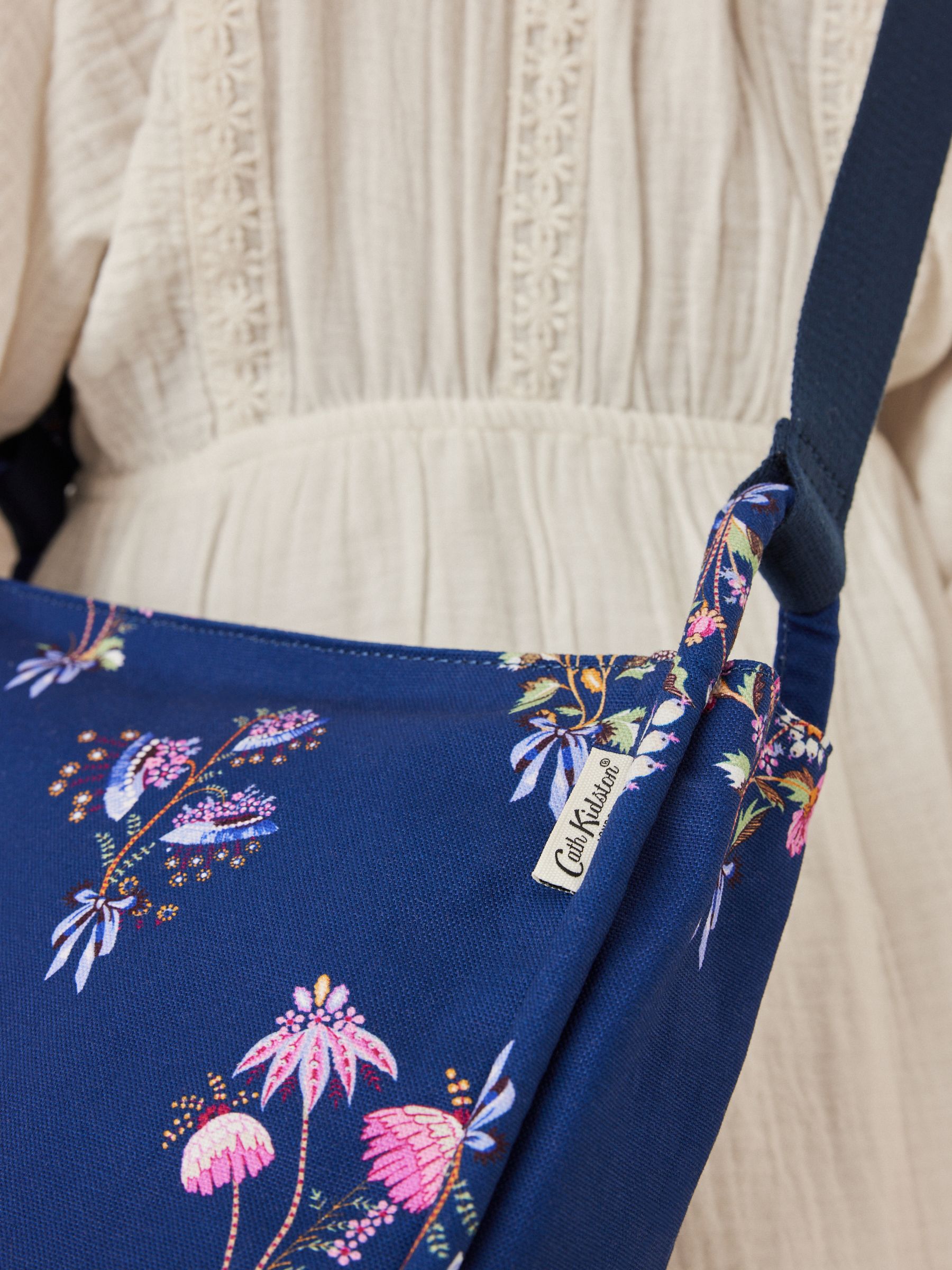 Womens Cath Kidston Large Curved Messenger Bag Blue