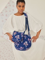 Cath Kidston Navy Floral Bunches Mini Messenger Cross Body Bag - Image 5 of 15