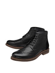 Frank Wright Black Mens Leather Brogue Ankle Boots - Image 3 of 5