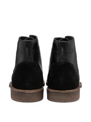 Frank Wright Black Mens Leather Brogue Ankle Boots - Image 4 of 5