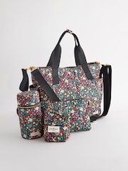 Cath Kidston Black Ditsy Floral Nappy Bag - Image 5 of 12