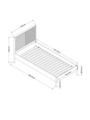 White Valencia Junior Kids Bed Frame - Image 4 of 5