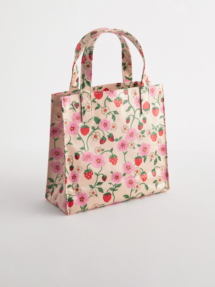 Cath Kidston Cream Strawberry Print Small Coated Bookbag - Image 2 of 5