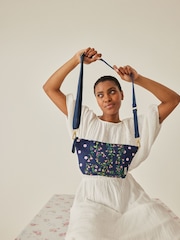 Cath Kidston Navy Floral Bunches Compact Cross Body Bag - Image 1 of 9