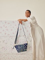 Cath Kidston Navy Floral Bunches Compact Cross Body Bag - Image 2 of 9