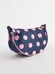 Cath Kidston Navy Blue Spot Round Mini Shoulder Bag - Image 5 of 9