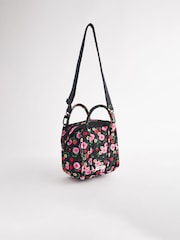 Cath Kidston Black Floral Print Travel Cross-Body Bag - Image 4 of 9