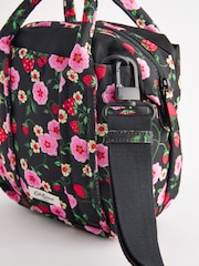 Cath Kidston Black Floral Print Travel Cross-Body Bag - Image 8 of 9