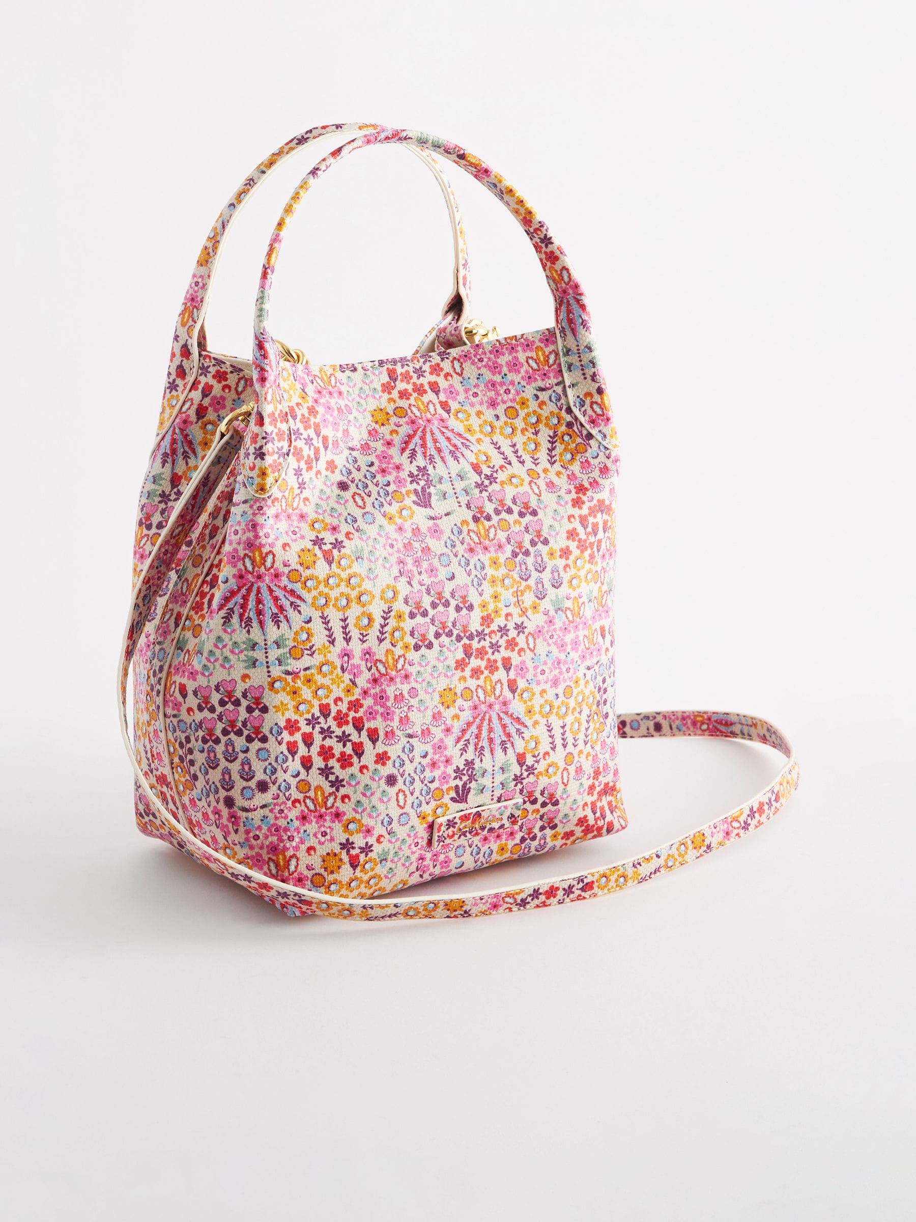 Buy Cath Kidston Pink Cream Ditsy Floral Cross Body Bucket Bag from Next Luxembourg