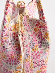 Cath Kidston Pink/Cream Ditsy Floral Cross Body Bucket Bag - Image 5 of 6