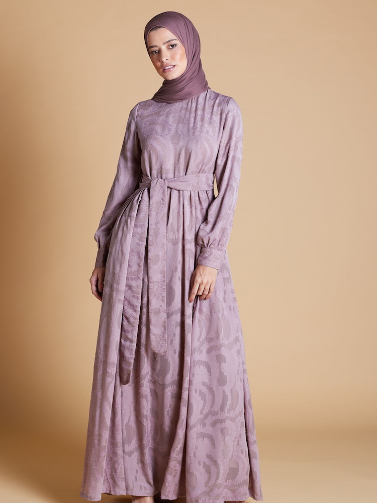 Aab Purple Dusky Maxi Lace Gown - Image 1 of 5