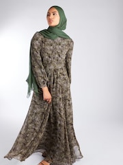 Aab Green Autumn Paisley Maxi Dress - Image 4 of 5