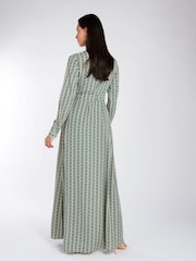 Aab Blue Hexagon Maxi Dress - Image 2 of 4