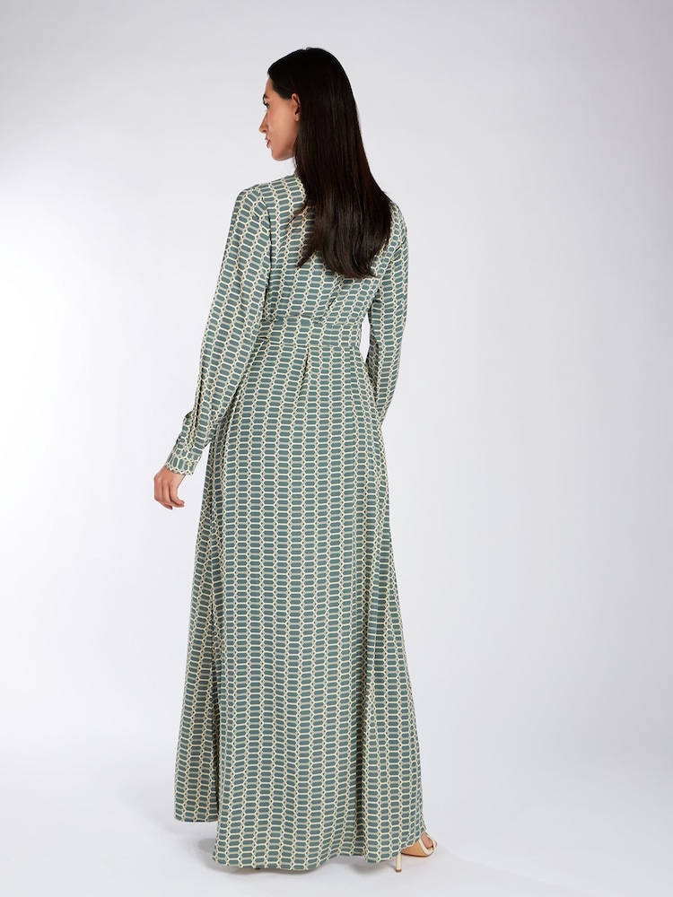 Aab Blue Hexagon Maxi Dress - Image 2 of 4