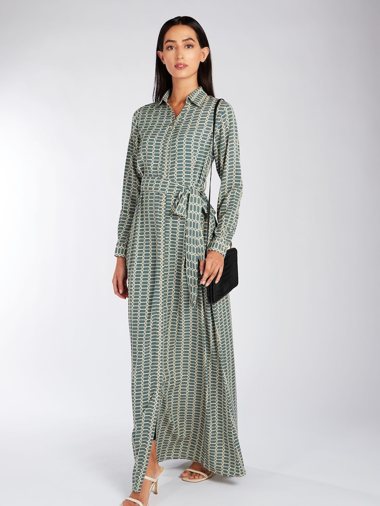 Aab Blue Hexagon Maxi Dress - Image 4 of 4