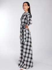 Aab White Open Weave Checked Maxi Dress - Image 3 of 5