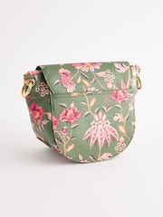 Cath Kidston Green Floral Curved Cross-Body Bag - Image 4 of 12