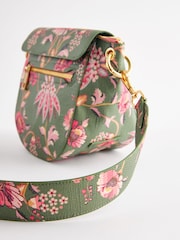Cath Kidston Green Floral Curved Cross-Body Bag - Image 5 of 12