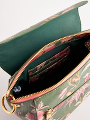 Cath Kidston Green Floral Curved Cross-Body Bag - Image 8 of 12