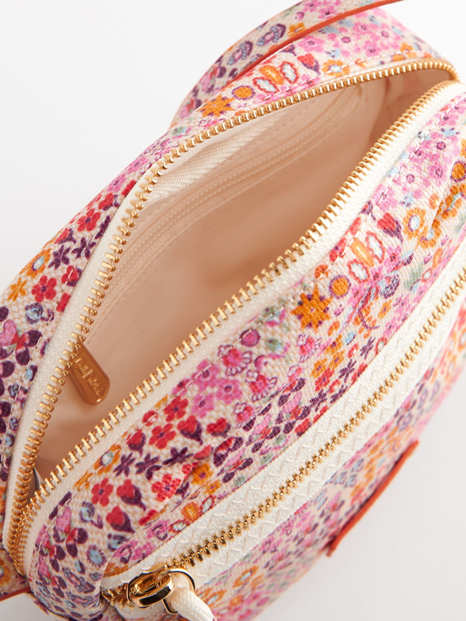 Cath Kidston Pink Cream Ditsy Floral Utility Pocket Cross Body Camera Bag